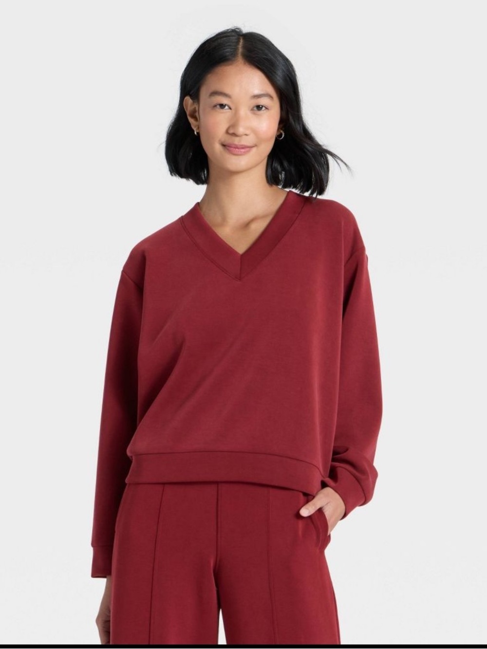 Women Sandwash Sweatshirt - A
New Day Burgundy size L